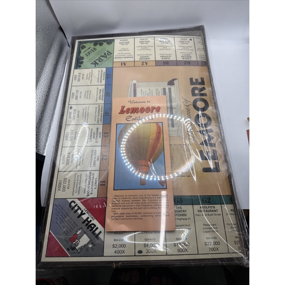 Vintage Lemoore California Monopoly‎ Sealed RARE